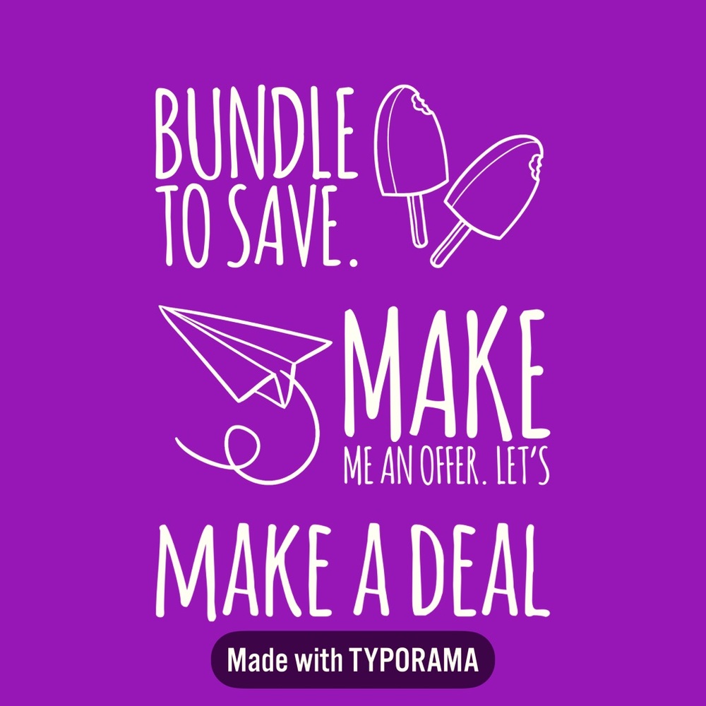 Shoot me an offer bundle to save.